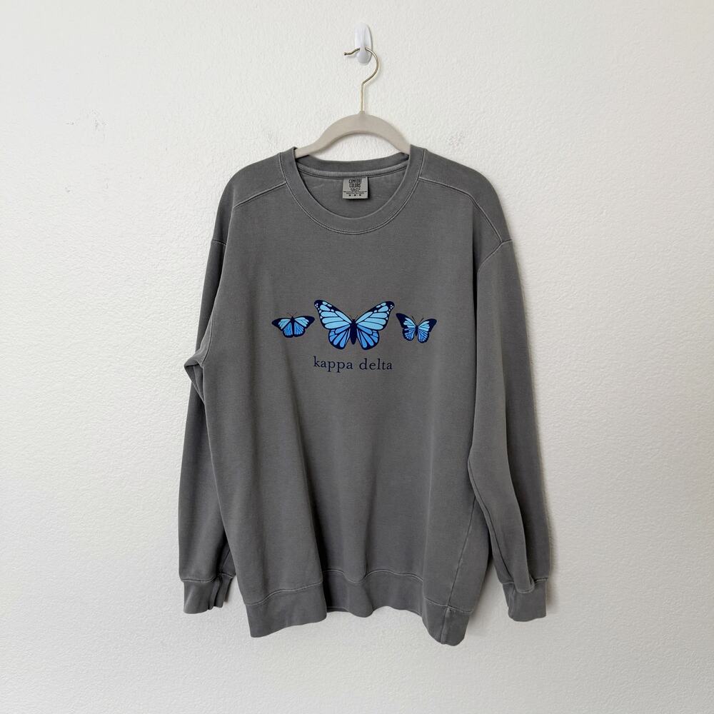 Comfort Colors Kappa Delta Butterfly Crew Neck Sorority Sweatshirt
